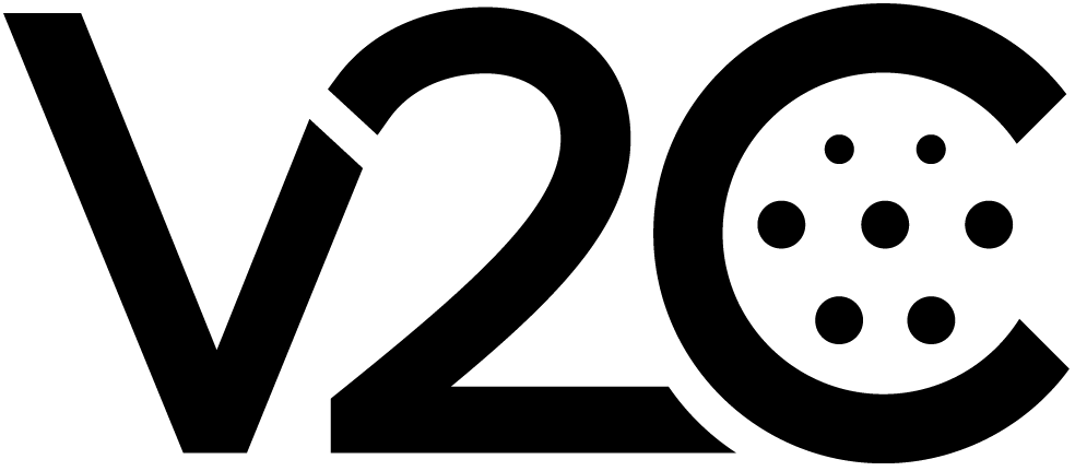 Logotipo de V2C, fabricante de cargadores para vehículos eléctricos