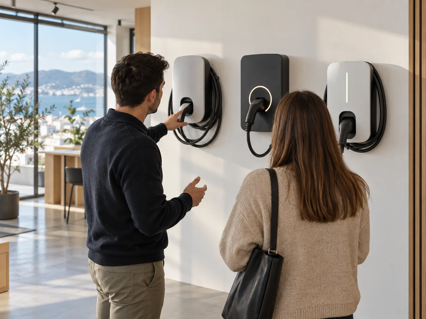 Showroom de cargadores eléctricos de Electrocarga en Vigo